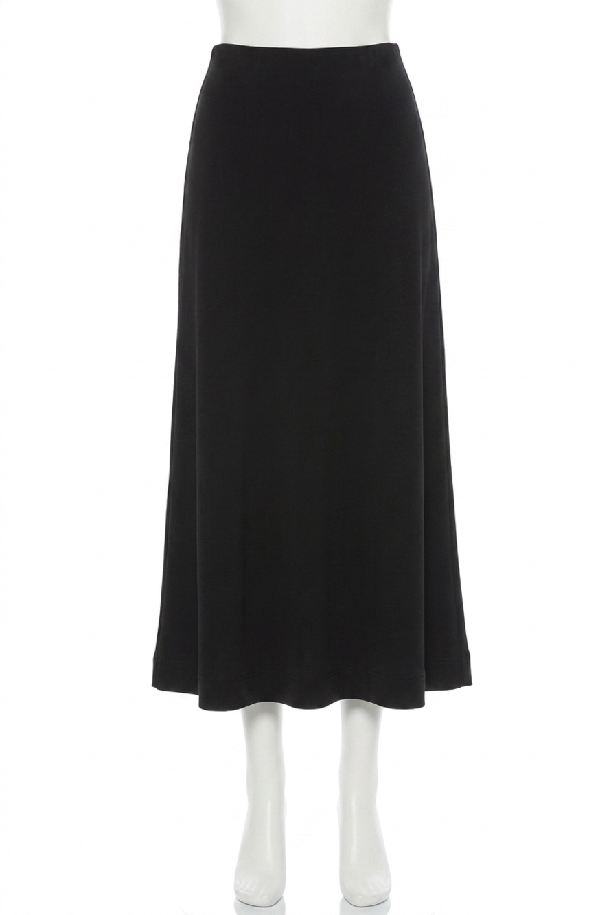 NEW JOSEPH RIBKOFF pull on back slit maxi skirt in black